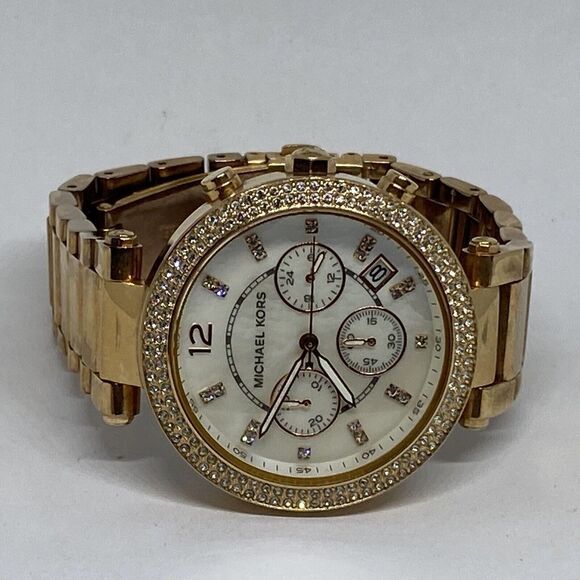 Michael Kors Parker MK5491 Women's Gold Stainless Steel Analog Dial Watch VK719 - Picture 7 of 12